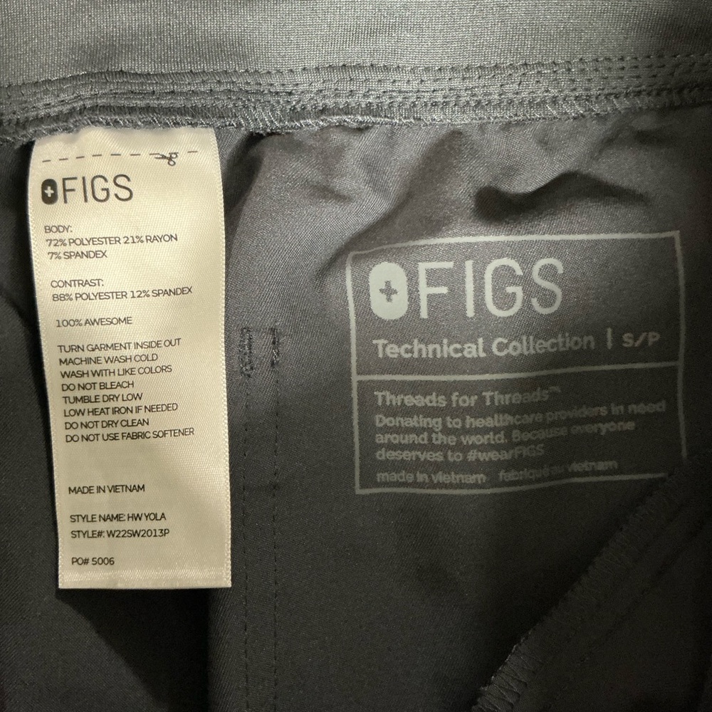 Figs High Waisted Yola Skinning Scrub Pants charcoal 

PO# 5006 - Picture 5 of 11